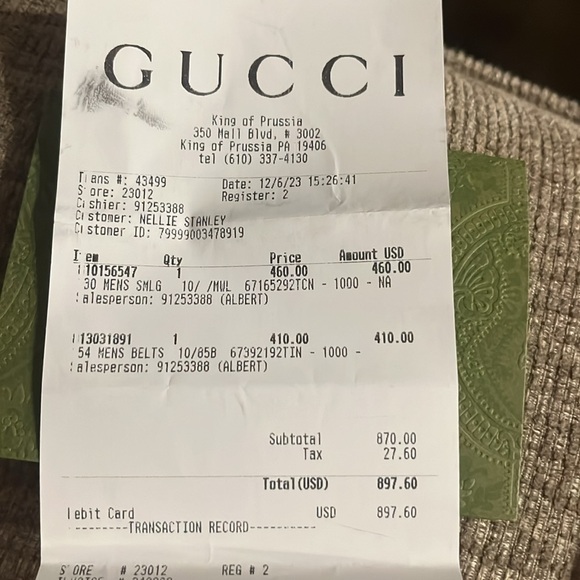 Mens Gucci Belt - Picture 8 of 8